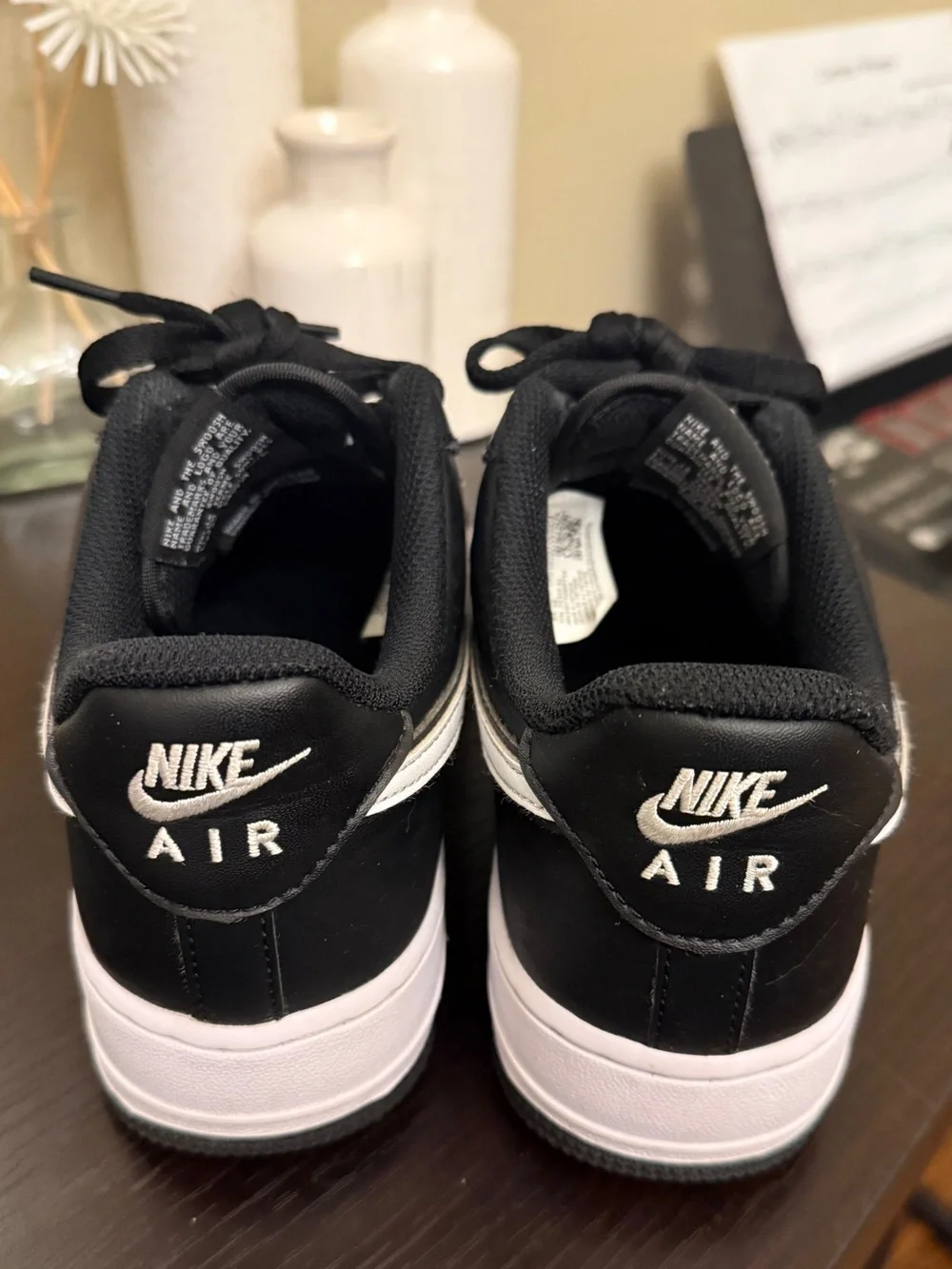 Nike Air Force 1 Low Black White Mens 7.5  DV0788‑002